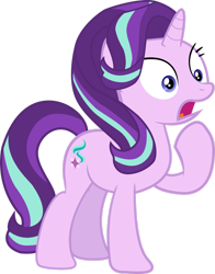 Size: 1280x1635 | Tagged: safe, artist:yellowdash1998v2, starlight glimmer, pony, unicorn, g4, horse play, female, gasp, horn, mare, open mouth, shocked, simple background, solo, transparent background, vector