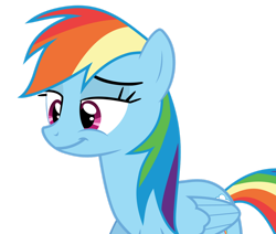 Size: 1280x1087 | Tagged: safe, artist:yellowdash1998v2, rainbow dash, pegasus, pony, g4, sleepless in ponyville, cute, dashabetes, female, kindhearted, mare, simple background, smiling, solo, transparent background, vector, warm smile