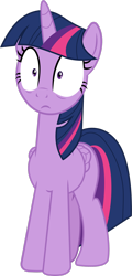 Size: 1280x2658 | Tagged: safe, artist:yellowdash1998v2, twilight sparkle, alicorn, pony, g4, the beginning of the end, female, mare, shrunken pupils, simple background, solo, transparent background, twilight sparkle (alicorn), vector, wat, wide eyes