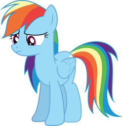 Size: 1280x1319 | Tagged: safe, artist:yellowdash1998v2, rainbow dash, pegasus, pony, g4, testing testing 1-2-3, female, frown, looking down, mare, sad, simple background, solo, transparent background, vector