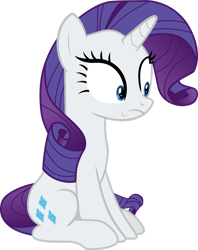 Size: 1280x1613 | Tagged: safe, artist:yellowdash1998v2, rarity, pony, unicorn, campfire tales, g4, female, horn, mare, realization, shrunken pupils, simple background, sitting, solo, transparent background, vector, wide eyes