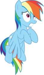 Size: 1280x2170 | Tagged: safe, artist:yellowdash1998v2, rainbow dash, pegasus, pony, g4, horse play, female, flying, gritted teeth, mare, shocked, solo, spread wings, teeth, uh oh, vector, wings, worried