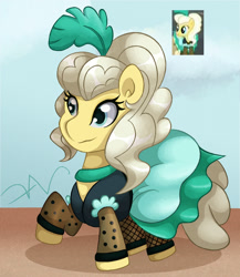 Size: 1300x1500 | Tagged: safe, artist:swasfews, earth pony, pony, appleoosa's most wanted, g4, background pony, clothes, dress, screencap reference, solo, unnamed character, unnamed pony