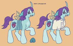 Size: 1253x796 | Tagged: safe, artist:rainbowteeth, oc, oc only, changeling, changepony, hybrid, pony, changeling hybrid, glasses, reference sheet