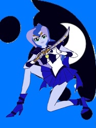 Size: 1080x1440 | Tagged: safe, artist:theemperorofhonor, princess luna, vice principal luna, human, equestria girls, g4, 1000 hours in ms paint, 1000 years in photoshop, clothes, cosplay, costume, gloves, name pun, sailor luna, sailor moon (series), shirt, shoes, skirt, solo