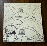 Size: 2448x2441 | Tagged: safe, artist:wren, pony, alarm, animated, bangbang, evil smile, imminent transmission, implied death, implied princess luna, moon, morse code, mystery, science fiction, smiling, sneaking, spaceship, static, sticky note, this will end in death, this will end in tears, this will end in tears and/or death, webm