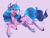 Size: 4000x3000 | Tagged: safe, artist:toxikil, izzy moonbow, pony, unicorn, g5, blue mane, blue tail, blushing, bracelet, cute, eye clipping through hair, eyebrows, eyebrows visible through hair, gradient mane, gradient tail, heart, horn, izzybetes, jewelry, jumping, long hair, looking up, raised hoof, shiny mane, signature, simple background, smiling, solo, starry mane, tail, unshorn fetlocks, wingding eyes