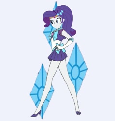 Size: 1125x1180 | Tagged: safe, artist:theemperorofhonor, rarity, human, equestria girls, g4, clothes, cosplay, costume, gloves, sailor moon (series), sailor rarity, shirt, shoes, skirt, solo