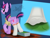 Size: 4160x3120 | Tagged: safe, artist:tidmouthmilk12, twilight sparkle, alicorn, pony, art pack:hoof to heart, g4, abstract background, burger king foot lettuce, butt, close-up, clothes, crushing, dock, female, fetish, food, foodplay, hoof fetish, lettuce, looking back, mare, name tag, plot, raised hoof, raised tail, socks, solo, tail, thigh highs, tiled floor, twilight sparkle (alicorn), underhoof, uniform