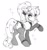 Size: 3886x4096 | Tagged: safe, artist:opalacorn, oc, oc only, earth pony, pony, black and white, bracelet, butt, clothes, ear piercing, earring, female, garter belt, grayscale, jewelry, lidded eyes, looking at you, looking back, looking back at you, mare, monochrome, piercing, plot, simple background, solo, sparkles, stockings, thigh highs, white background