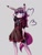 Size: 2478x3240 | Tagged: safe, artist:i love hurt, oc, oc only, oc:garnet midnight, unicorn, anthro, clothes, commission, ear tufts, female, floating heart, gray background, heart, horn, long ears, shirt, simple background, skirt, solo