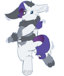 Size: 750x900 | Tagged: safe, artist:detectivecoon, rarity, insect, moth, pony, unicorn, g4, bipedal, female, furry, furry to pony, horn, simple background, solo, transformation, transparent background