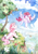 Size: 2808x3970 | Tagged: safe, artist:anazeml, heart throb, lickety-split, bird, earth pony, pegasus, pony, g1, bow, cute, duo, female, flower, flying, g1 licketybetes, heartthrobetes, mare, sitting, tail, tail bow, tree