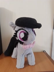 Size: 3000x4000 | Tagged: safe, artist:jbond, octavia melody, earth pony, pony, g4, bow, female, handmade, irl, mare, photo, photography, plushie, solo