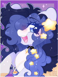 Size: 1504x1978 | Tagged: safe, artist:browniiponii, oc, oc only, ghost, pegasus, pony, undead, commission, commission open, icon, profile picture, solo, stars