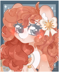 Size: 1462x1770 | Tagged: safe, artist:browniiponii, oc, oc only, earth pony, blanket, commission open, icon, patreon, patreon reward, solo, sun