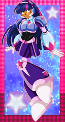 Size: 1044x1955 | Tagged: safe, artist:rockmangurlx, twilight sparkle, gynoid, human, robot, g4, armor, armor skirt, clothes, female, humanized, mega man (series), megaman x, reploid, skirt