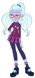 Size: 2013x4408 | Tagged: safe, artist:gmaplay, sugarcoat, human, equestria girls, g4, my little pony equestria girls: friendship games, clothes, crystal prep academy, crystal prep academy uniform, crystal prep shadowbolts, female, glasses, necktie, pigtails, pleated skirt, school tie, school uniform, schoolgirl, shoes, simple background, singing, skirt, socks, solo, transparent background, twintails