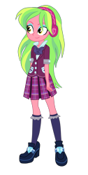 Size: 1900x3771 | Tagged: safe, artist:gmaplay, lemon zest, human, equestria girls, g4, my little pony equestria girls: friendship games, clothes, crystal prep academy, crystal prep academy uniform, crystal prep shadowbolts, necktie, school tie, school uniform, schoolgirl, simple background, singing, solo, transparent background