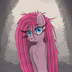 Size: 4800x4800 | Tagged: safe, alternate version, artist:fascismnotincluded, pinkie pie, earth pony, pony, semi-anthro, g4, absurd resolution, chest fluff, female, mare, pinkamena diane pie, solo