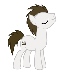 Size: 2471x2982 | Tagged: safe, artist:moonlightthegriffon, earth pony, pony, g4, background pony, base used, confident, eyes closed, male, marshmallow brown, simple background, solo, stallion, transparent background