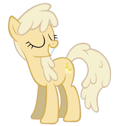 Size: 992x1024 | Tagged: safe, edit, vector edit, banana mash, earth pony, pony, g4, big smile, eyes closed, female, mare, recolor, simple background, solo, transparent background, vector