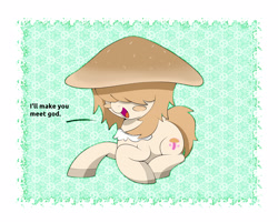 Size: 3600x2900 | Tagged: safe, artist:scandianon, oc, oc only, mushroom pony, object pony, original species, pony, abstract background, female, mare, mushroom, ponified, solo