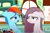 Size: 877x584 | Tagged: safe, screencap, pinkie pie, rainbow dash, g4, my little pony: friendship is magic, yakity-sax, duo, duo female, female, kitchen, mare, out of context, pinkamena diane pie, pinkie pie is not amused, unamused