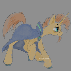 Size: 3000x3000 | Tagged: safe, artist:toxikil, sunburst, pony, unicorn, g4, bags under eyes, cape, clothes, facial hair, goatee, horn, male, messy mane, raised hoof, short hair, short mane, simple background, sketch, sketch dump, solo, stallion