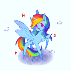 Size: 750x750 | Tagged: safe, artist:fudiaodiaodiao, rainbow dash, pegasus, pony, g4, solo