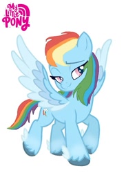 Size: 563x771 | Tagged: safe, artist:oljapisanik, rainbow dash, pegasus, g4, g5, female, g4 to g5, generation leap, mare, my little pony logo, solo