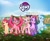 Size: 563x462 | Tagged: safe, artist:oljapisanik, hitch trailblazer, izzy moonbow, pipp petals, sunny starscout, zipp storm, earth pony, pegasus, pony, unicorn, g5, alternate design, early design, female, horn, male, mane five, mare, my little pony logo, old design, stallion