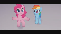 Size: 1280x720 | Tagged: safe, edit, edited screencap, screencap, pinkie pie, rainbow dash, earth pony, human, pegasus, pony, g4, my little pony: the movie, duo, duo female, female, multiple legs, wat