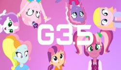 Size: 564x326 | Tagged: safe, artist:oljapisanik, cheerilee (g3), pinkie pie (g3), rainbow dash (g3), scootaloo (g3), starsong, sweetie belle (g3), toola-roola, human, equestria girls, g3, g3.5, g4, core seven, equestria girls-ified, female, g3 to equestria girls, g3 to g4, g3.5 to g4, generation leap, gradient background