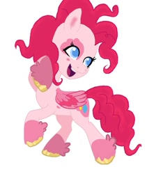 Size: 563x666 | Tagged: safe, artist:oljapisanik, pinkie pie, pegasus, g4, g4.5, female, g5 concept leaks, mare, pegasus pinkie pie, pinkie pie (g5 concept leak), race swap, solo