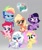 Size: 564x673 | Tagged: safe, artist:oljapisanik, applejack, fluttershy, pinkie pie, rainbow dash, rarity, twilight sparkle, oc, oc:amaryllis breeze, oc:evergreen cider, oc:fuchsia surprise, oc:glorious ivory, oc:iridescent firefly, oc:twinkle sprinkle, earth pony, pegasus, unicorn, g4, g4.5, g5, my little pony: pony life, applejack (g5 concept leak), earth pony twilight, fluttershy (g5 concept leak), g4 to g4.5, g5 concept leaks, g5 to g4.5, generation leap, mane six, my little pony logo, pegasus pinkie pie, pinkie pie (g5 concept leak), race swap, rainbow dash (g5 concept leak), rarity (g5 concept leak), simple background, twilight sparkle (g5 concept leak), unicorn fluttershy, white background