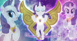 Size: 1280x680 | Tagged: safe, artist:hatsunepie, artist:pageturner1988, artist:purplefairy456, artist:ryoki-fureaokibi, rarity, pony, unicorn, g4, element of generosity, eyes closed, female, horn, mare, wallpaper