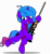 Size: 5162x5555 | Tagged: safe, artist:jhayarr23, oc, oc only, oc:violet aura, pony, unicorn, fallout equestria, bipedal, braid, coat markings, commission, commissioner:solar aura, fallout, gun, horn, rifle, simple background, sniper rifle, solo, transparent background, unicorn oc, weapon, ych result