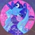 Size: 1772x1772 | Tagged: safe, artist:paper snake, princess luna, alicorn, pony, g4, bust, female, glasses, mare, portrait, solo, text