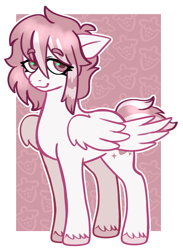 Size: 1292x1766 | Tagged: safe, artist:_rarerayy_, oc, oc only, oc:strawberry shortcake, pegasus, pony, artfight, coontails, digital art, female, female oc, gift art, mare, mare oc