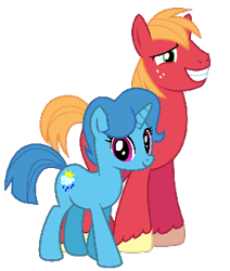 Size: 294x347 | Tagged: safe, edit, vector edit, big macintosh, spring rain, earth pony, pony, unicorn, g4, crack shipping, duo, duo male and female, female, horn, male, shipping, simple background, springmac, transparent background, vector