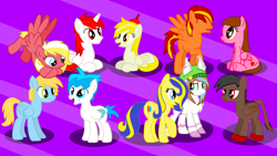 Size: 1920x1080 | Tagged: safe, artist:mlp-element, oc, oc only, alicorn, earth pony, pegasus, pony, unicorn, horn, solo