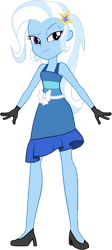 Size: 696x1550 | Tagged: safe, artist:invisibleink, artist:tylerajohnson352, trixie, human, equestria girls, g4, bare shoulders, bow, clothes, clothes swap, dress, fall formal outfits, gloves, high heels, shoes, simple background, skirt, sleeveless, solo, transparent background