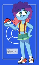 Size: 1237x2048 | Tagged: safe, artist:garybaldor, misty brightdawn, human, equestria girls, g4, g5, belly, belly button, converse, equestria girls-ified, female, g5 to equestria girls, g5 to g4, generation leap, misty (pokémon), name pun, namesake, poké ball, pokémon, pun, rebirth misty, shoes, solo, visual pun