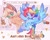 Size: 1360x1080 | Tagged: safe, artist:taidiacute, applejack, rainbow dash, earth pony, pegasus, pony, g4, abstract background, autumn, blushing, leaf, plushie, sample, spread hooves, spread wings, teddy bear, text, wings