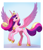 Size: 2431x2840 | Tagged: safe, artist:sierraex, princess cadance, alicorn, pony, g4, colored wings, concave belly, crown, cute, cutedance, eyebrows, female, fluffy, gradient wings, high res, hoof shoes, jewelry, looking at you, mare, passepartout, peytral, rearing, regalia, shadow, slender, smiling, smiling at you, solo, spread wings, thin, wings