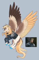 Size: 1280x1981 | Tagged: safe, artist:malinraf1615, pegasus, pony, final fantasy, final fantasy vii, ponified, solo