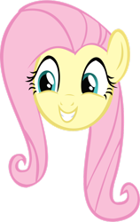 Size: 900x1420 | Tagged: safe, artist:animusvox, fluttershy, pony, g4, cute, female, grin, head only, mare, shyabetes, simple background, smiling, transparent background, vector