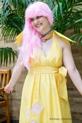 Size: 3264x4896 | Tagged: safe, artist:xen photography, fluttershy, human, g4, anime boston, anime boston 2013, clothes, cosplay, costume, cutie mark on clothes, element of kindness, high res, irl, irl human, photo