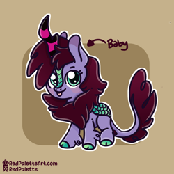 Size: 2500x2500 | Tagged: safe, artist:redpalette, oc, oc only, oc:kiris, kirin, :p, arrow, cute, hooves, horn, kirin oc, looking at you, solo, tongue out